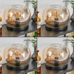 hofstein Apedo Lampe à poser Noir, 1 lumière