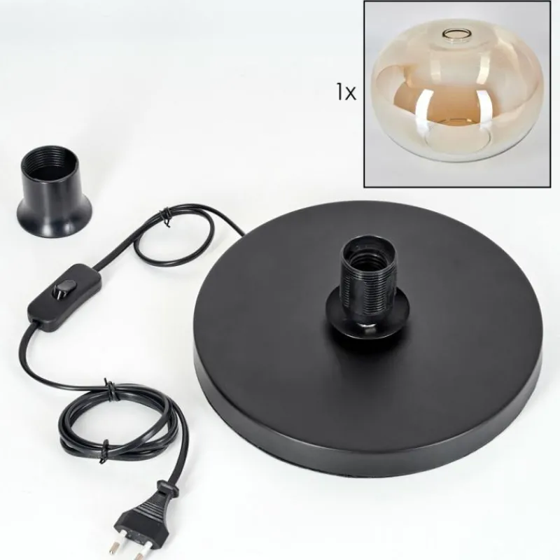 hofstein Apedo Lampe à poser Noir, 1 lumière