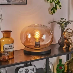 hofstein Apedo Lampe à poser Noir, 1 lumière