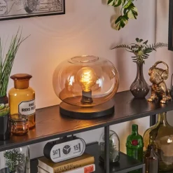 hofstein Apedo Lampe à poser Noir, 1 lumière