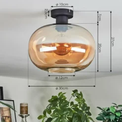 hofstein Apedo Plafonnier Ambre, 1 lumière