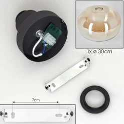 hofstein Apedo Plafonnier Ambre, Clair, 1 lumière