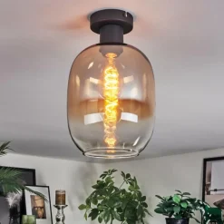 hofstein Apedo Plafonnier Ambre, Clair, 1 lumière