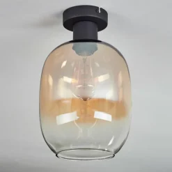 hofstein Apedo Plafonnier Ambre, Clair, 1 lumière