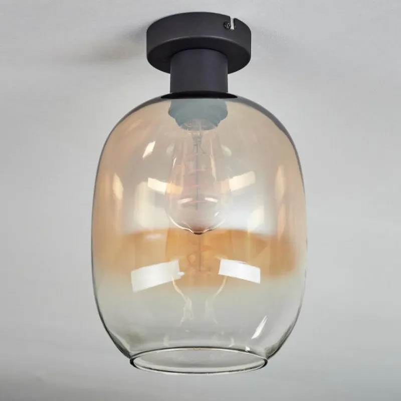 hofstein Apedo Plafonnier Ambre, Clair, 1 lumière