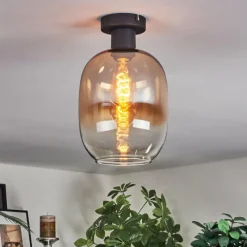 hofstein Apedo Plafonnier Ambre, Clair, 1 lumière