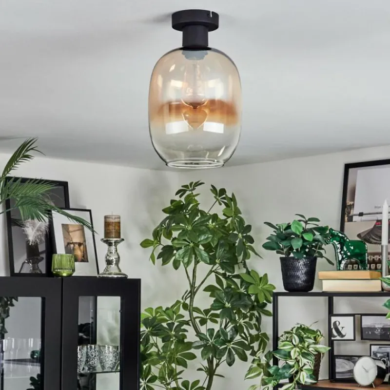 hofstein Apedo Plafonnier Ambre, Clair, 1 lumière