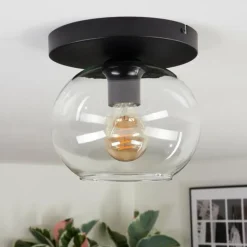 hofstein Apedo Plafonnier, Boule lumineuse Clair, 1 lumière