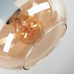 hofstein Apedo Plafonnier, Boule lumineuse Ambre, 1 lumière
