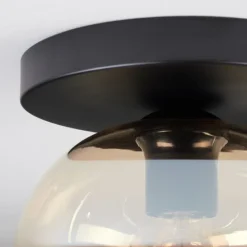 hofstein Apedo Plafonnier, Boule lumineuse Ambre, 1 lumière