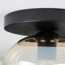 hofstein Apedo Plafonnier, Boule lumineuse Ambre, Clair, 1 lumière