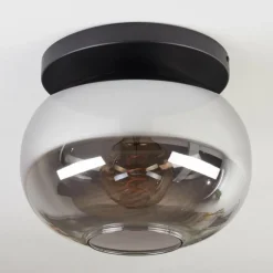 hofstein Apedo Plafonnier, Boule lumineuse Fumé, 1 lumière
