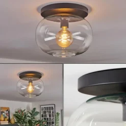 hofstein Apedo Plafonnier, Boule lumineuse Clair, 1 lumière