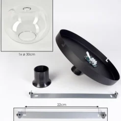 hofstein Apedo Plafonnier, Boule lumineuse Clair, 1 lumière