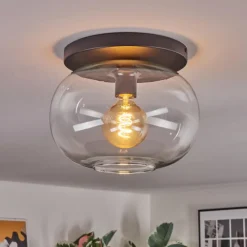 hofstein Apedo Plafonnier, Boule lumineuse Clair, 1 lumière