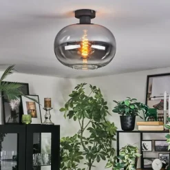 hofstein Apedo Plafonnier, Boule lumineuse Clair, Fumé, 1 lumière