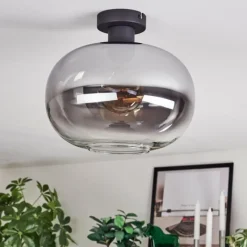 hofstein Apedo Plafonnier, Boule lumineuse Clair, Fumé, 1 lumière