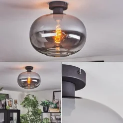 hofstein Apedo Plafonnier Fumé, 1 lumière