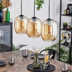 hofstein Apedo Suspension Ambre, 3 lumières