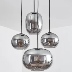 hofstein Apedo Suspension, Boule lumineuse, Suspension Fumé, 4 lumières