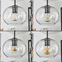 hofstein Apedo Suspension, Boule lumineuse, Suspension Clair, 3 lumières