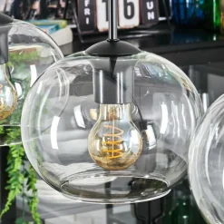 hofstein Apedo Suspension, Boule lumineuse, Suspension Clair, 3 lumières