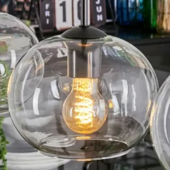 hofstein Apedo Suspension, Boule lumineuse, Suspension Clair, 3 lumières