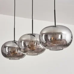 hofstein Apedo Suspension Noir, 3 lumières