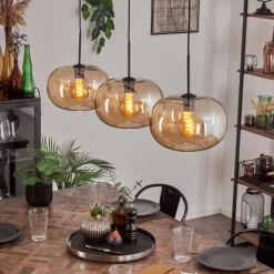 hofstein Apedo Suspension Noir, 3 lumières