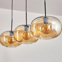 hofstein Apedo Suspension Noir, 3 lumières