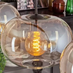 hofstein Apedo Suspension Noir, 3 lumières