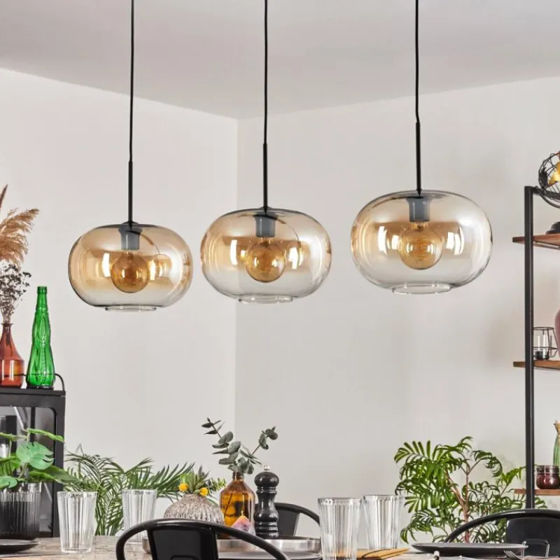 hofstein Apedo Suspension Noir, 3 lumières