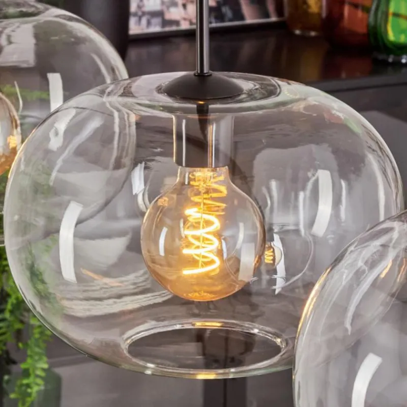 hofstein Apedo Suspension Noir, 3 lumières