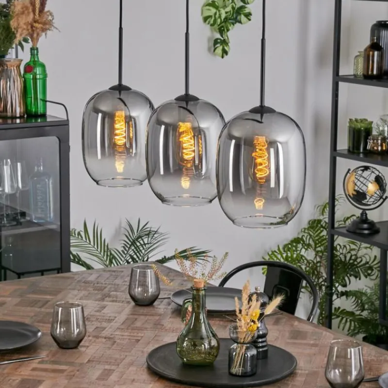 hofstein Apedo Suspension, Suspension Clair, Fumé, 3 lumières