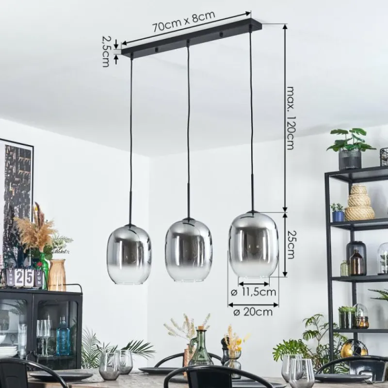 hofstein Apedo Suspension, Suspension Clair, Fumé, 3 lumières