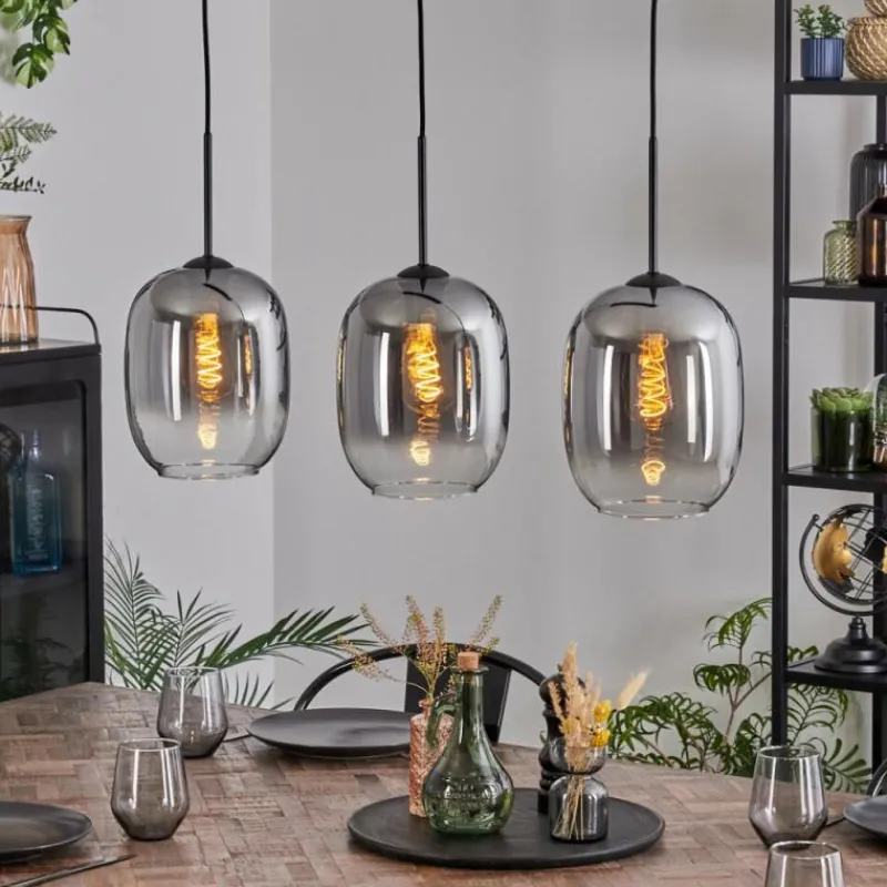 hofstein Apedo Suspension, Suspension Clair, Fumé, 3 lumières