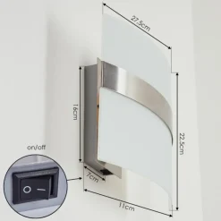 hofstein Applique Avellino Chrome, Chrome brossé, 1 lumière