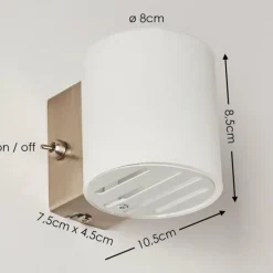 Lampe Turque-hofstein Applique Bamako Nickel mat, 1 lumière