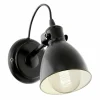 Luminaires Eglo Applique Eglo PRIDDY Noir, Blanc, 1 lumière* Appliques