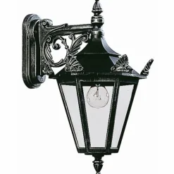 Luminaires Rustiques-Luminaires Albert Leuchten Applique extérieure Albert 1807 Noir, Argenté, 1 lumière