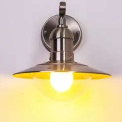 hofstein Applique extérieure Broni Acier inoxydable, 1 lumière