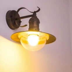 Luminaires Rustiques-hofstein Applique extérieure Broni Brun doré, 1 lumière