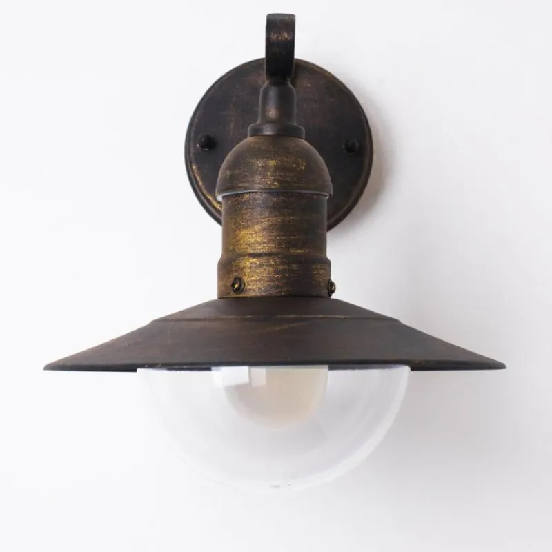 Luminaires Rustiques-hofstein Applique extérieure Broni Brun doré, 1 lumière