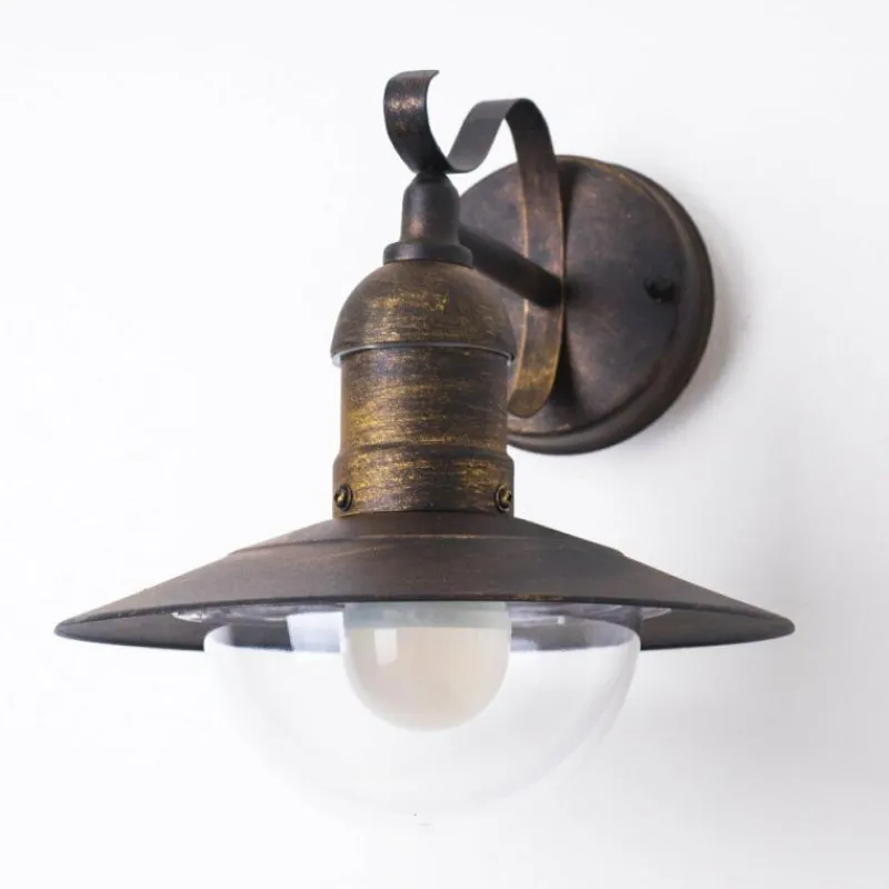 Luminaires Rustiques-hofstein Applique extérieure Broni Brun doré, 1 lumière