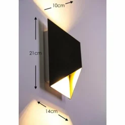 hofstein Applique extérieure Corozal LED Anthracite, Blanc, 2 lumières
