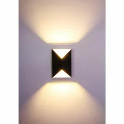 hofstein Applique extérieure Corozal LED Anthracite, Blanc, 2 lumières