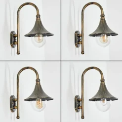 Luminaires Rustiques-hofstein Applique extérieure Elgin Noir doré, 1 lumière