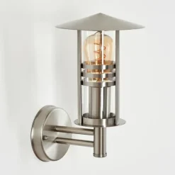 hofstein Applique extérieure Forli Acier inoxydable, Transparent, 1 lumière