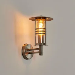 hofstein Applique extérieure Forli Acier inoxydable, Transparent, 1 lumière