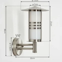 hofstein Applique extérieure Forli Acier inoxydable, 1 lumière